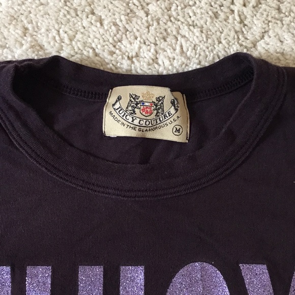 Juicy Couture Top with Glittery Purple Juicy Brat M - Picture 3 of 3